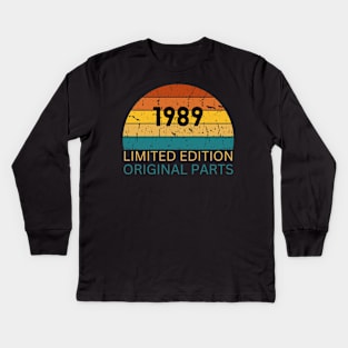 1989 Retro Vintage Birthday Kids Long Sleeve T-Shirt